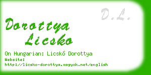 dorottya licsko business card